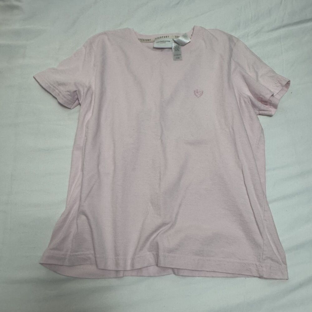 Pastel Baby Pink Vintage 90s Liz Claiborne Lizsport Tee - Made in USA size XL